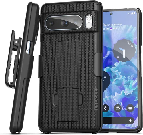 Vista 14 de Encased Funda para cinturón compatible con Pixel 8 con clip de funda y soporte (8)