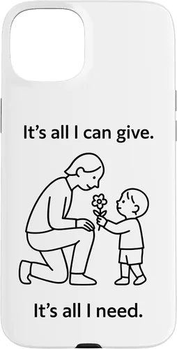 Vista 9 de Child Giving Flower to Parent Minimal Symbolic Love Design Case for iPhone 16