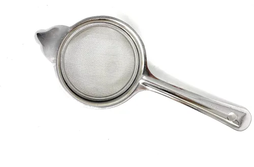 Vista 4 de Colador de acero inoxidable, tamiz de drenaje, utensilios de cocina perfectos para té, sopa de lentejas y jugo de ~ 3 pulgadas, por la marca Rani