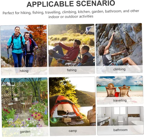 Vista 6 de KOMBIUDA Taburete portátil de plástico para niños y niñas, plegable, ligero, seguro para niños, versátil para actividades al aire libre en interiores