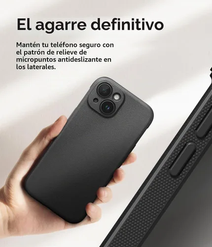 Vista 4 de Ringke Onyx - Funda para iPhone 15 Case, [Se Siente Bien en la Mano] resistente al aceite y a la suciedad, cubiertas individuales para lentes