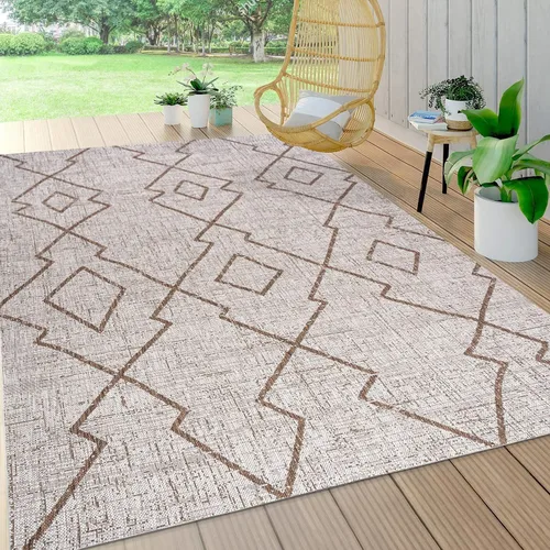 Vista 8 de Eyely BMS128A-28 - Alfombra tribal de Papá Noel Mónica Carwa con diseño de enrejado de diamantes para interiores y exteriores, estilo bohemio