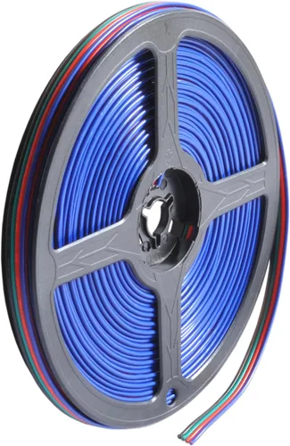Vista 7 de 32,8 pies/10 m 2 pines 20 AWG Cable de extensión eléctrica de 2 conductores, línea de cable de conexión engarzado, rojo y negro, para cinta de LED