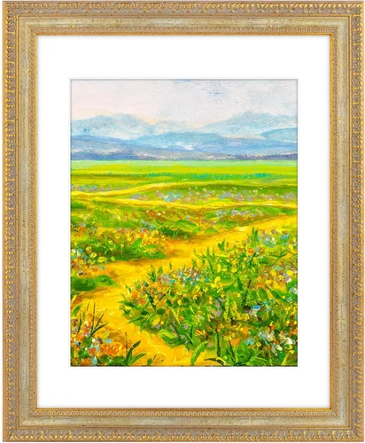 Vista 14 de Golden State Art, Marco de fotos vintage adornado de 14 x 18 pulgadas con paspartú blanco para fotos de 11 x 14 pulgadas o 14 x 18 pulgadas sin