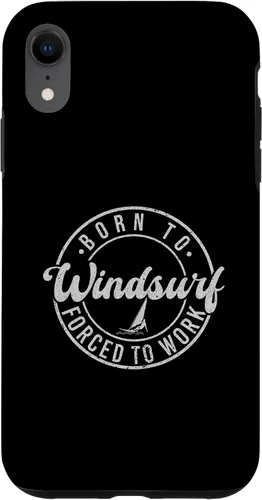 Vista 8 de iPhone 14 Born To Windsurf Forced To Work Surfing Case