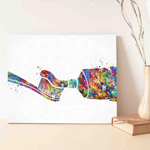 Vista 3 de MBARE Arte de pintura de acuarela, cuidado dental, impresión de acuarela, arte médico, cepillo de dientes, clínica dental, decoración, regalo