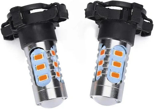 Vista 3 de 2 piezas de ámbar sin errores LED SMD PY24W luces de señal de giro para BMW E90 E92 E93 328i 335i M3