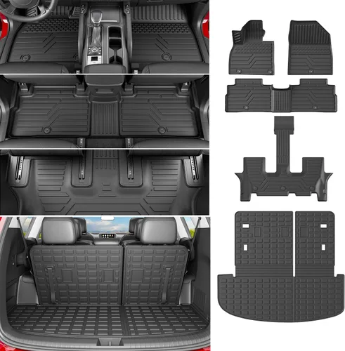 Vista 29 de powoq - Alfombrilla de suelo de 6 asientos compatible con Jeep Grand