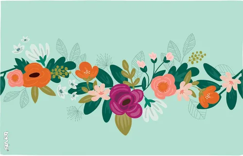 Vista 2 de Tervis Neo Mint Floral Hecho en Estados Unidos - Vaso aislado de doble pared con aislamiento mantiene las bebidas frías y calientes, 16 onzas