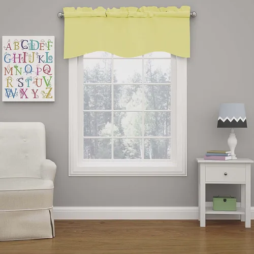Vista 9 de Eclipse Kendall - Cortina de ventana con cenefa festoneada moderna con bolsillo para barra para cocina o baño, 42 x 18 pulgadas, alcachofa