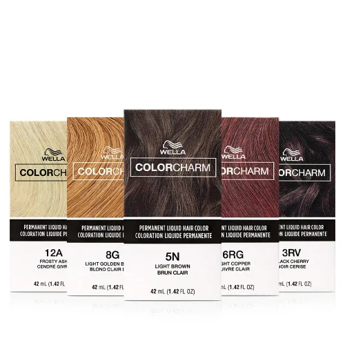 Vista 9 de WELLA Color Charm Color Charm - Tinte líquido permanente para el cabello para cobertura de canas, rojo