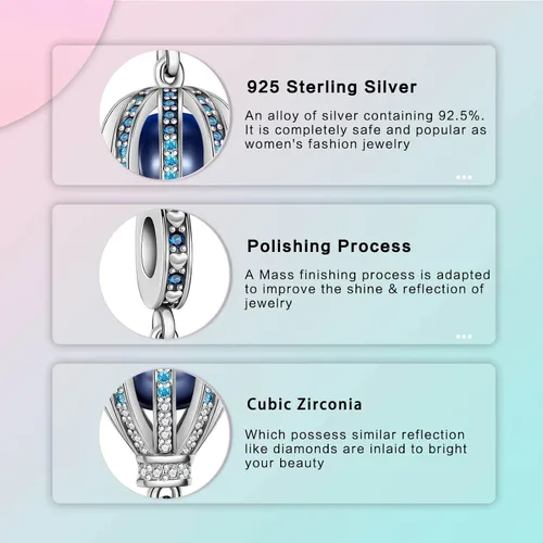 Vista 5 de LUXILLA Jewelry - Dijes familiares para mujer, plata de ley 925, para pulseras, collares, día de San Valentín, día de la madre, regalo para mujeres