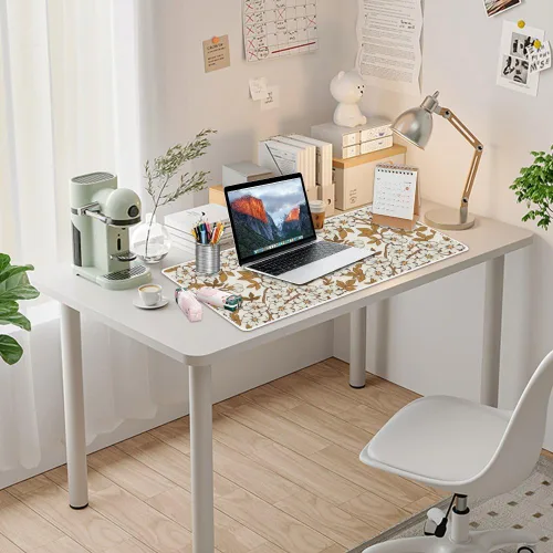 Vista 7 de Classic Gold Floral Mouse Pad Large Gaming Mousepad with Non- Slip Rubber Base Smooth Face Table Pad Computer Mat Office Desk Supplies for School