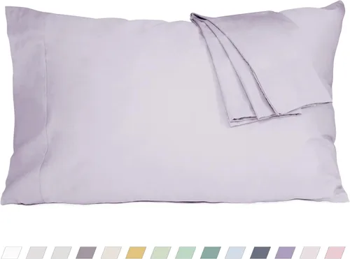 Vista 12 de Pillow Cases 100% Cotton Percale Standard Queen Set of 2 Blue Floral Floral Pillowcases Breathable Hypoallergenic Pre-Shrunk, 20 Inch x 30 Inch