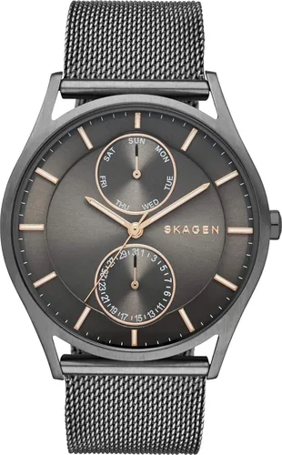 Vista 9 de Skagen Holst - Reloj para hombre con malla de acero inoxidable o correa de cuero