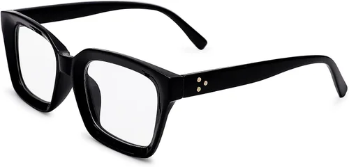 Vista 15 de COASION Lentes de bloqueo de luz azul, lentes clásicos gruesos con montura cuadrada para mujeres y hombres