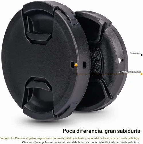 Vista 3 de 2-Pack 37mm Front Lens Cap Cover with Keeper for 37mm DSLR Mirrorless Lens