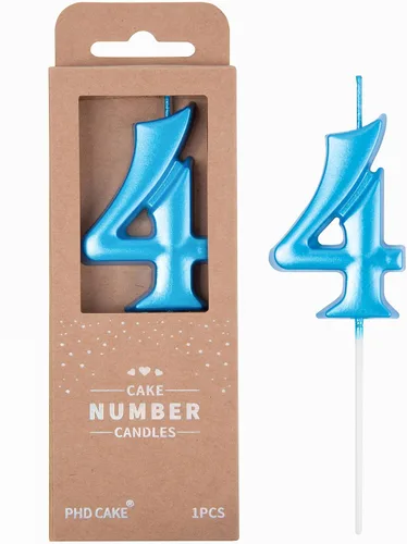Vista 26 de PHD CAKE Velas de cumpleaños número 0 azul elegante de 2.76 pulgadas, velas de número azul, velas de número para pastel, celebración de fiesta