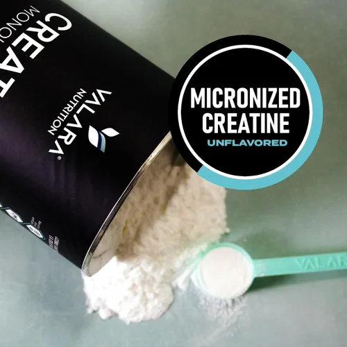 Vista 5 de Monohidrato de creatina en polvo micronizado 15.87 oz, 90 porciones, 5000 mg por servicio (0.18 oz) sin sabor, vegano y apto para dieta cetogénica