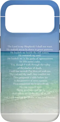 Vista 22 de Psalm 23 Beautiful Christian Beach - Funda para iPhone 17
