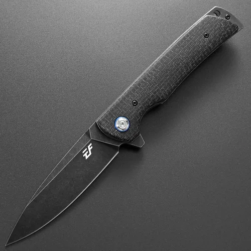 Vista 2 de Eafengrow EF973 Cuchillo plegable, hoja de acero D2, mango de micarta, carpeta de cuchillo de bolsillo para trabajo, camping, senderismo, EDC