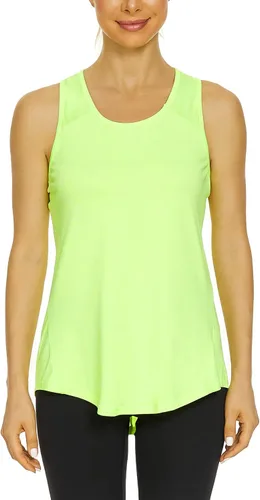 Vista 2 de Camiseta sin mangas de entrenamiento para mujer, diseño deportivo de espalda cruzada, para yoga, gimnasia y hacer ejercicio