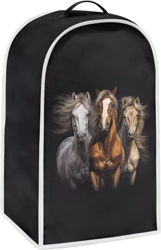 Vista 18 de doginthehole Cubierta antipolvo para licuadora de gatos negros, cubierta para electrodomésticos, resistente al polvo, con mango superior