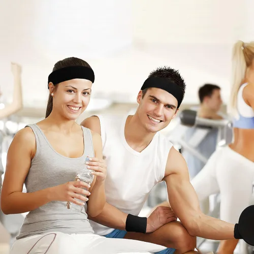 Vista 4 de Diademas de entrenamiento, diademas deportivas y al aire libre, accesorios de gimnasio, diadema que absorbe la humedad, bandas para el sudor