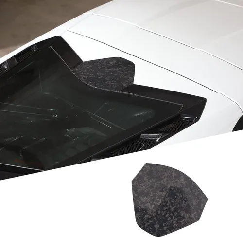 Vista 8 de Cubierta de fibra de carbono real para panel trasero compatible con Chevrolet Corvette C8 2020-2024, cubierta superior del maletero trasero (negro)