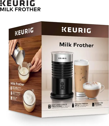 Vista 6 de Keurig K-Elite - Cafetera de cápsulas K-Cup de una sola porción, plata cepillada y espumador independiente, funciona con leche no láctea, espuma
