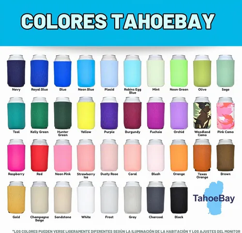Vista 5 de TahoeBay Blank - Fundas enfriadoras de latas a granel, 12 onzas, paquete de Negro