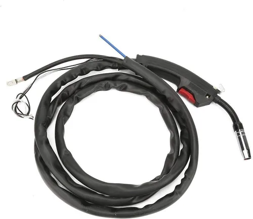 Vista 6 de Antorcha de soldadura MIG 14AK MB14 con protección de gas CO2, 6.6 ft, se adapta a corriente 160A200A, negro, acero inoxidable