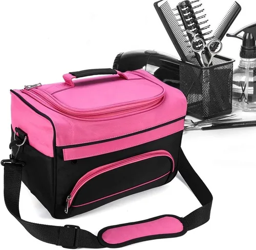Vista 3 de Cosméticos profesionales belleza peluquería bolsa de peluquería multifuncional salón de maquillaje peluquería organizador de artículos de tocador