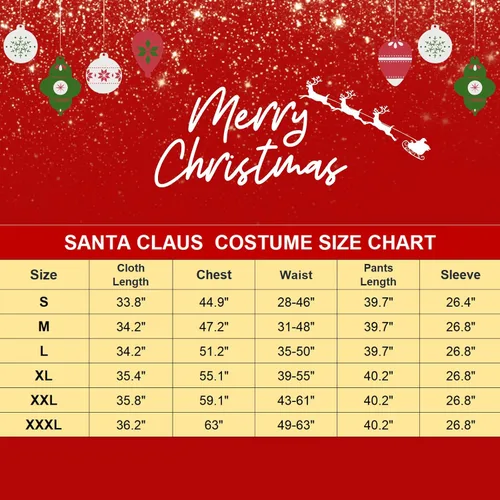 Vista 6 de Opemon Disfraz de Papá Noel para hombre, 11 piezas, juego de traje de Navidad profesional de lujo para hombres adultos, traje de Santa Claus, traje