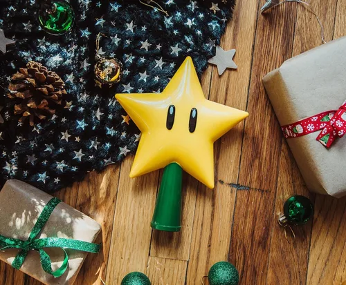 Vista 9 de Estrella para Árbol Mario Super Star Gen 2 Enchufable Iluminada para Navidad