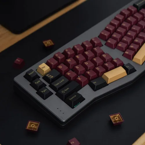 Vista 3 de Juego de teclas Samurai rojas de 173 teclas de perfil de cereza Doubleshot teclas personalizadas para Cherry MX Gateron Kailh Box Switches Mecánicos