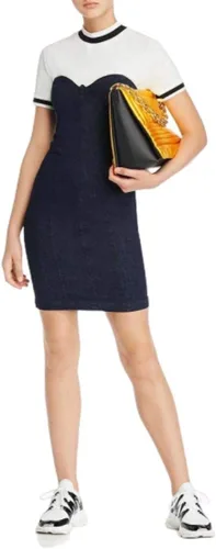 Vista 4 de GUESS Vestido ajustado sin tirantes de mezclilla Deco para mujer, Lavado Orson