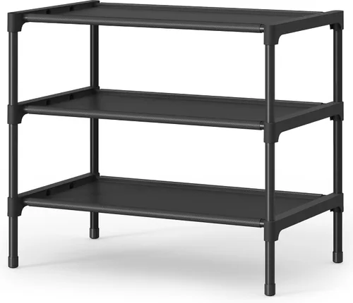 Vista 14 de SONGMICS Zapatero de 10 niveles, organizador de almacenamiento de zapatos, ahorro de espacio, 11 x 32.7 x 62.6 pulgadas, para entrada, estructura