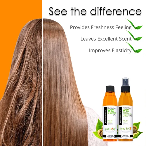 Vista 10 de Awesome Kit de cuidado de pelucas de cabello humano, champú