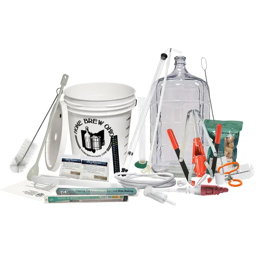 Vista 9 de Kit de inicio de equipo de fabricación de vino definitivo con Carboy de vidrio de 6 galones