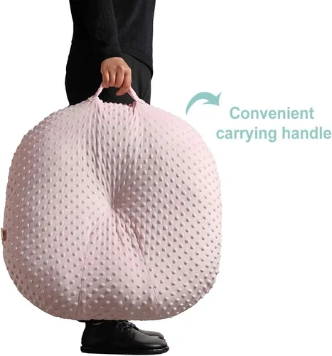 Vista 4 de OWLOWLA Funda para tumbona para recién nacido, funda extraíble Minky para tumbona recién nacida para bebé niño y niña (rosa rubor)