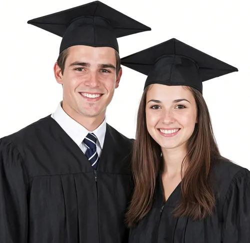 Vista 3 de Newrara Gorra de graduación unisex mate para adultos solamente