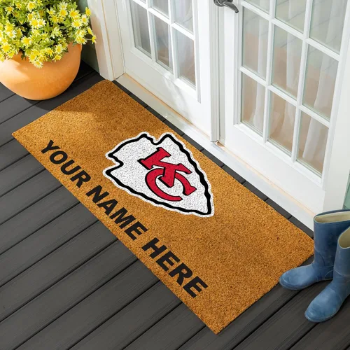 Vista 10 de Team Sports America Tapete de entrada de la NFL 28 x 16 pulgadas Escotilla cruzada en relieve Parte trasera antideslizante Decoración