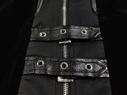 Vista 6 de Chaqueta medieval steampunk para hombre, estilo vampiro, gótico, victoriano, pirata, abrigo