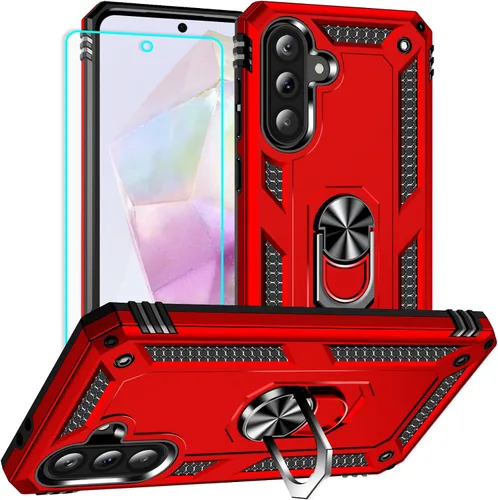 Vista 9 de Yiakeng Funda para Galaxy A32 5G, Samsung A32 5G, fundas protectoras de grado militar con anillo para Samsung Galaxy A32 5G (verde militar)