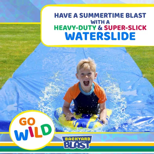 Vista 2 de BACKYARD BLAST Tobogán Gigante Deslizante para Adultos y Niños - Tobogán Deslizante de Agua Grande de Servicio Pesado para Niños, Patio Trasero