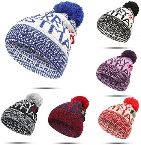 Vista 3 de Gorro de punto grueso suave y cálido para mujer y hombre, para otoño e invierno