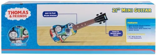 Vista 3 de Sakar Thomas and Friends GT1-01371 - Guitarra de juguete para niños de 21 pulgadas, diseño inspirado, fácil de sostener, trastes finos y cuerda