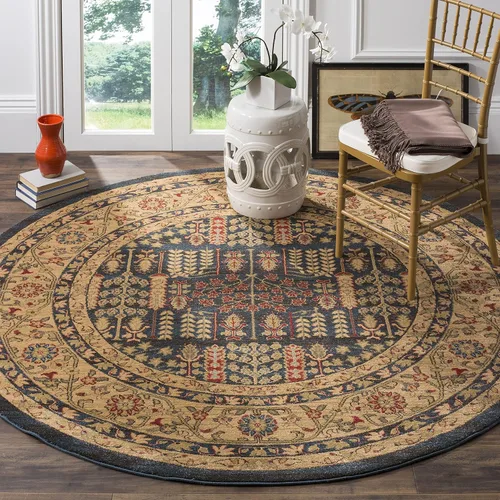 Vista 13 de SAFAVIEH Mahal Collection - Alfombra decorativa, 2.2 x 4 pies, azul marino y natural, diseño oriental tradicional, no desprende pelusa y de fácil