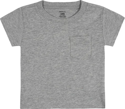 Vista 4 de Gerber Paquete de 3 camisetas de manga corta con bolsillo para niños pequeños